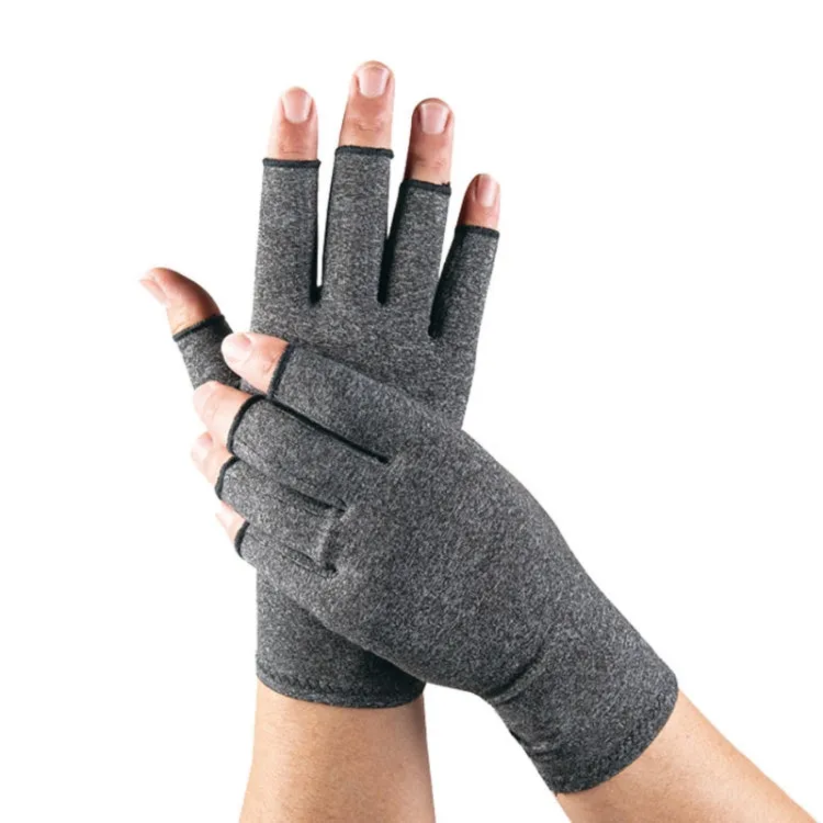 Outdoor Half Finger Joint Care Compression Cycling Gloves, Size: S(Gray)