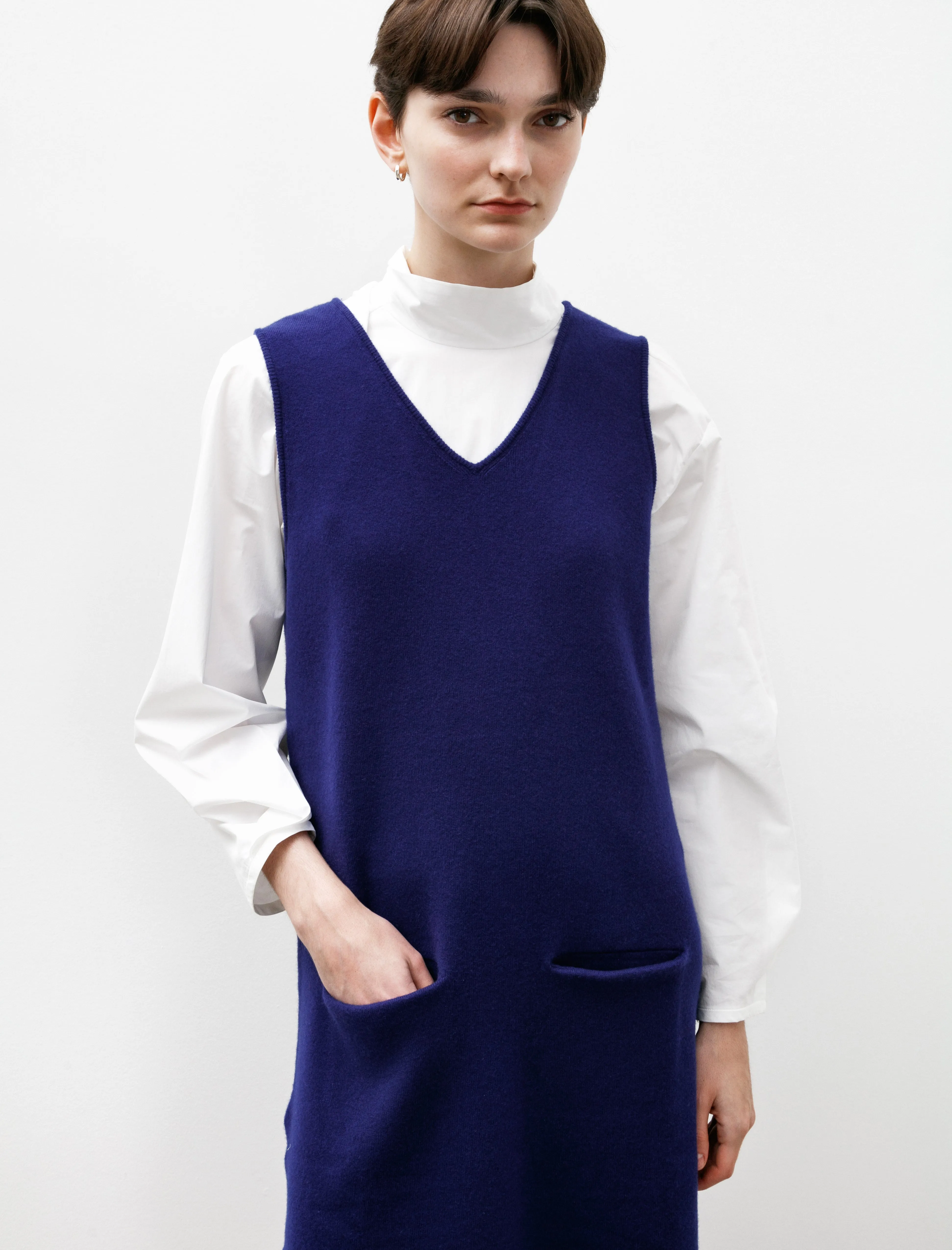 Over Dress Knit French Blue