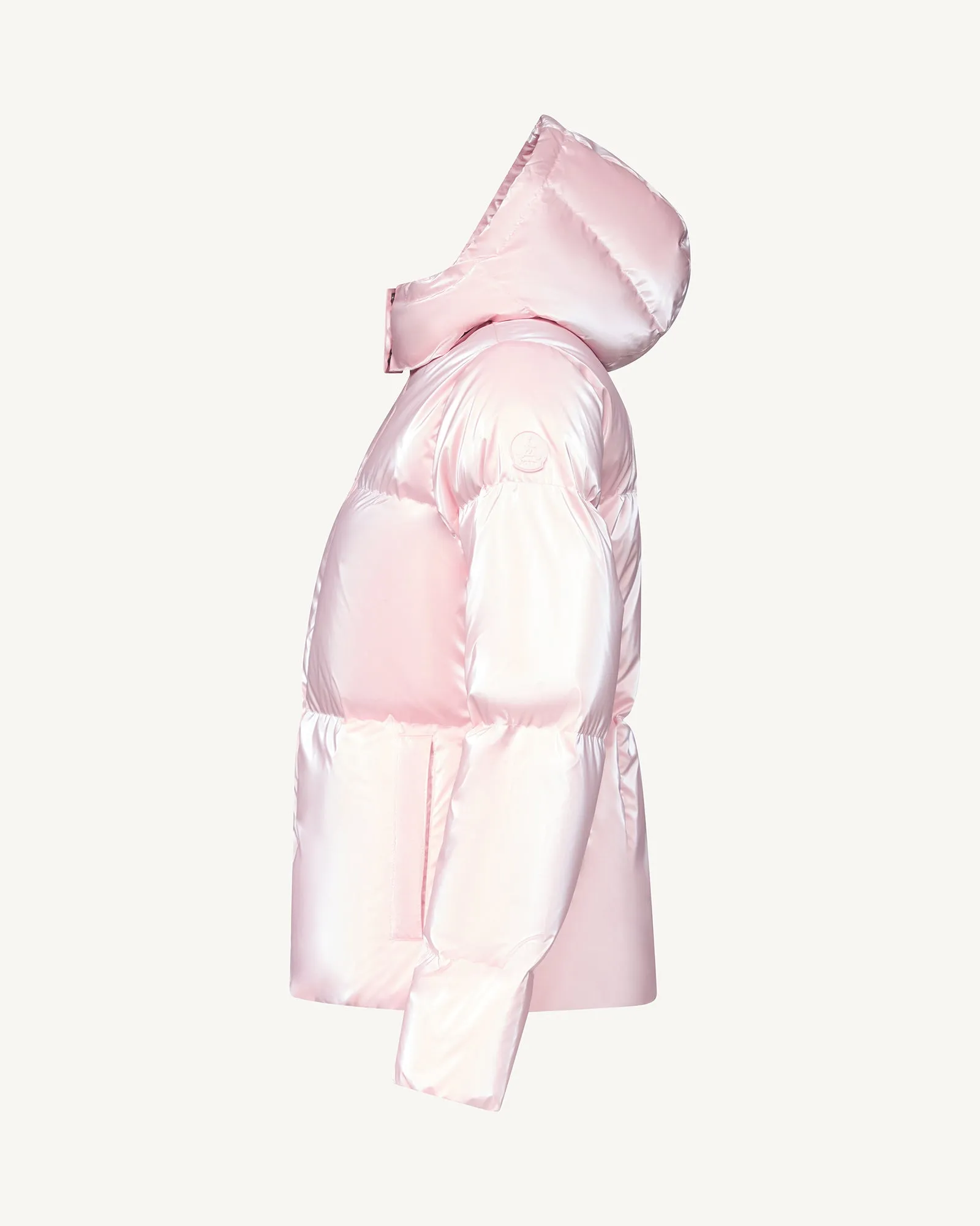 Petal rose Tanya Glossy Extreme Cold iridescent down jacket