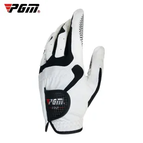 PGM Golf Left Hand Microfiber Cloth Anti-Slip Single Gloves for Men (Color:White Size:23)