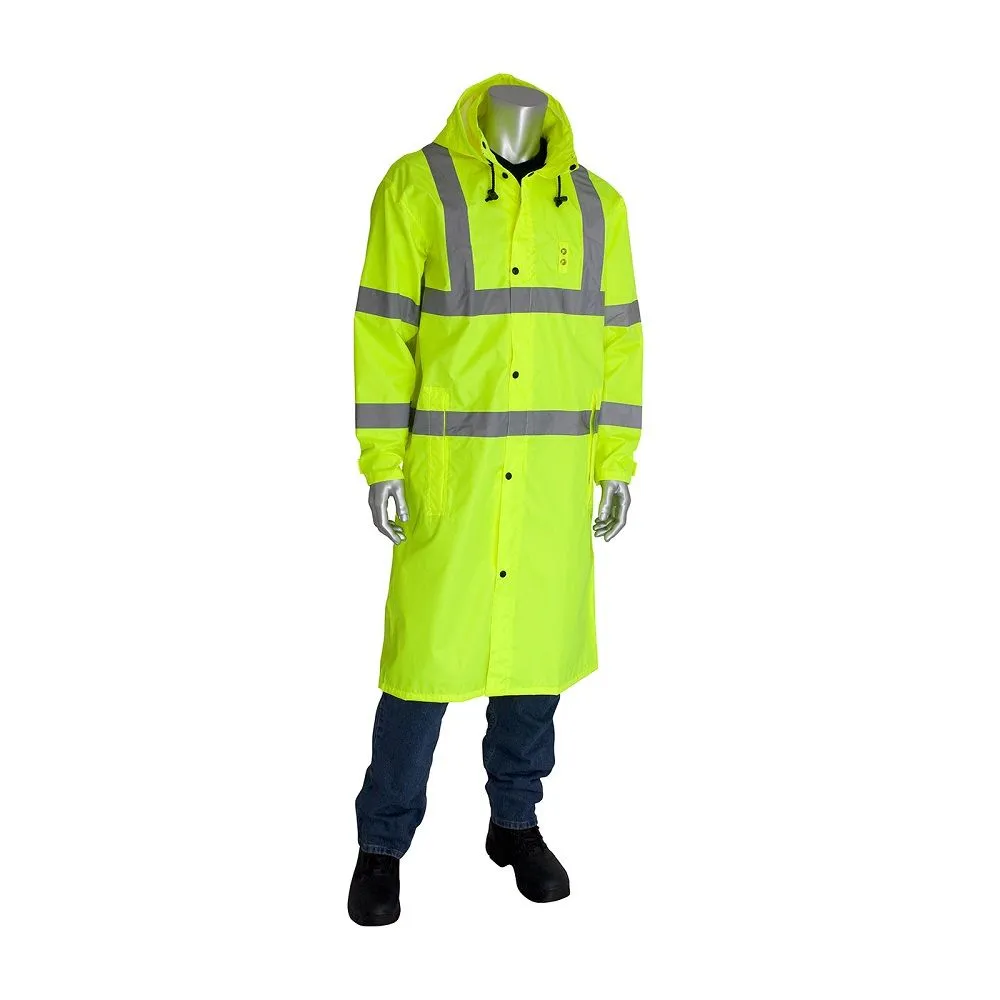 PIP Falcon Viz 353-1048 ANSI Type R Class 3 Value All Purpose 48” Raincoat, 1 Each