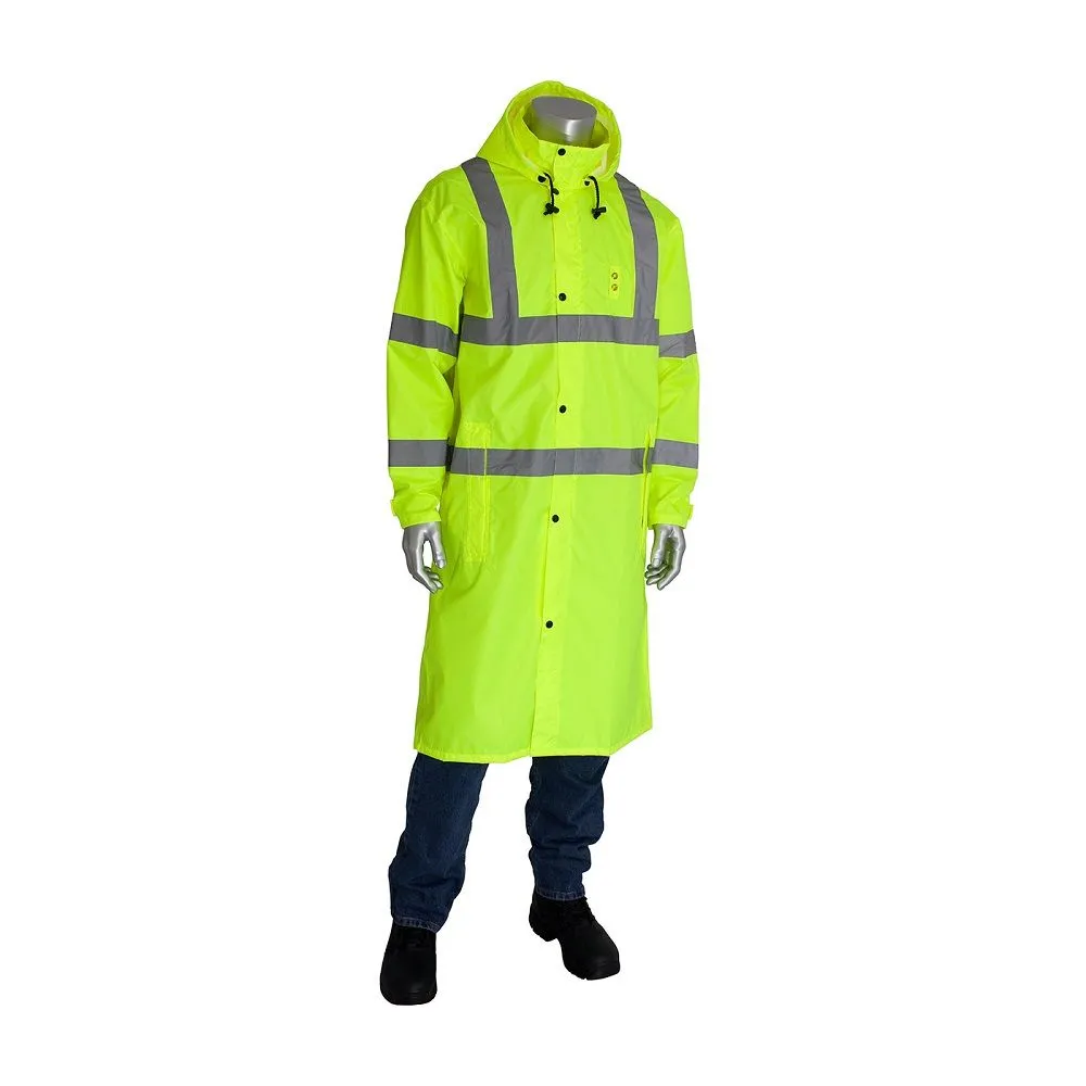 PIP Falcon Viz 353-1048 ANSI Type R Class 3 Value All Purpose 48” Raincoat, 1 Each