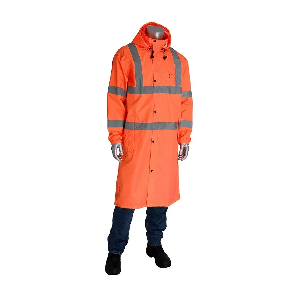 PIP Falcon Viz 353-1048 ANSI Type R Class 3 Value All Purpose 48” Raincoat, 1 Each