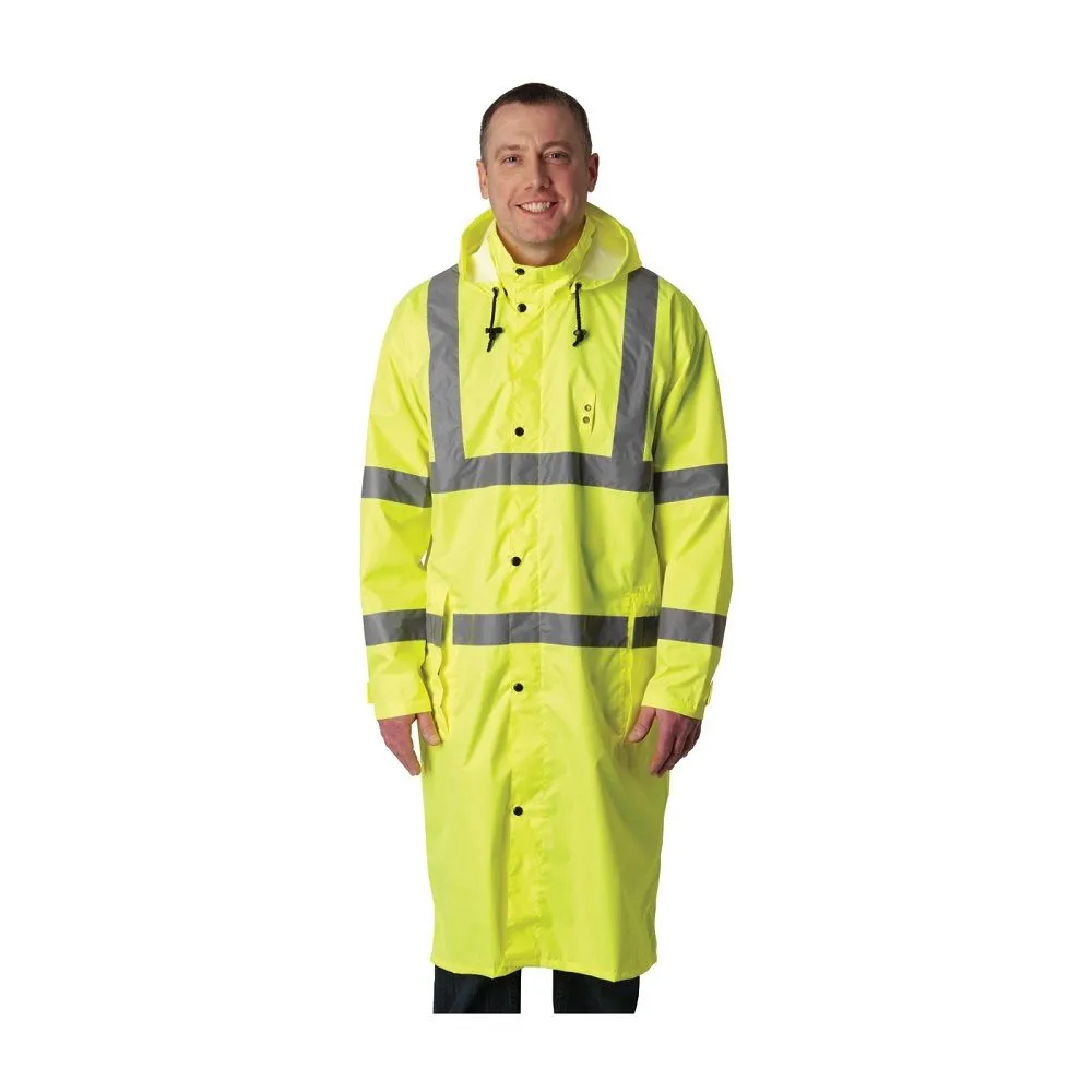 PIP Falcon Viz 353-1048 ANSI Type R Class 3 Value All Purpose 48” Raincoat, 1 Each