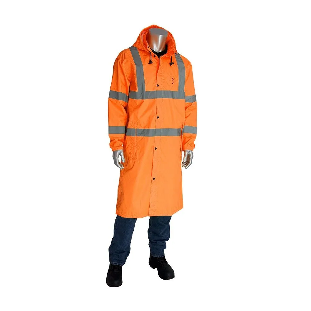 PIP Falcon Viz 353-1048 ANSI Type R Class 3 Value All Purpose 48” Raincoat, 1 Each