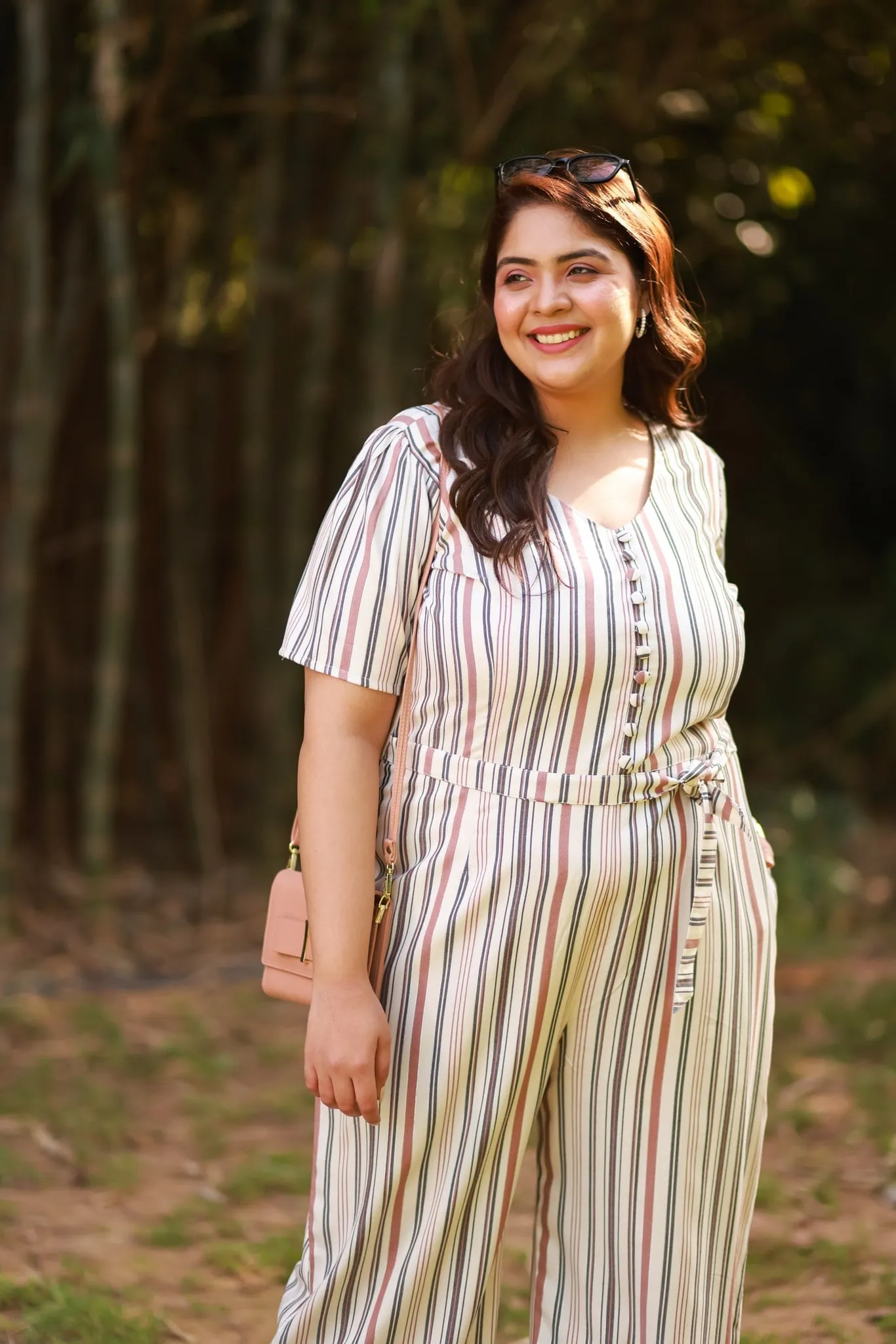 Plus Size Effortless Breezy Stripes Jumpsuit