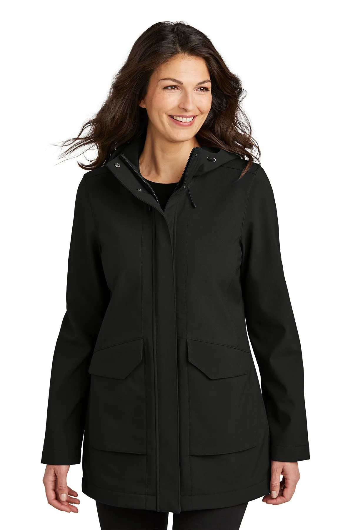 Port Authority Ladies Collective Outer Soft Shell Custom Parkas, Deep Black