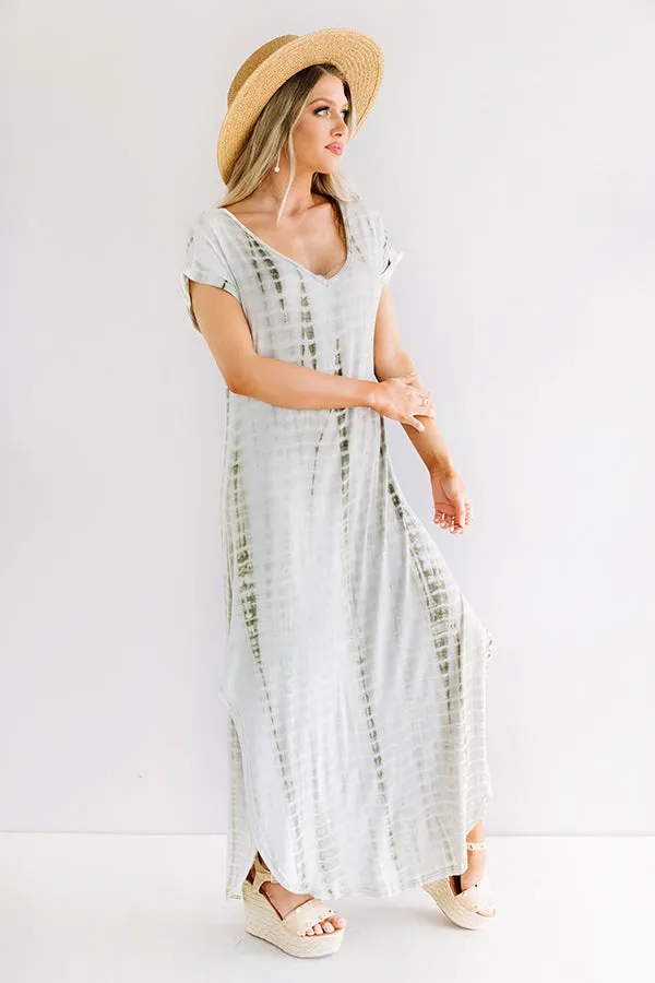 Portofino Party Tie Dye Maxi In Sage