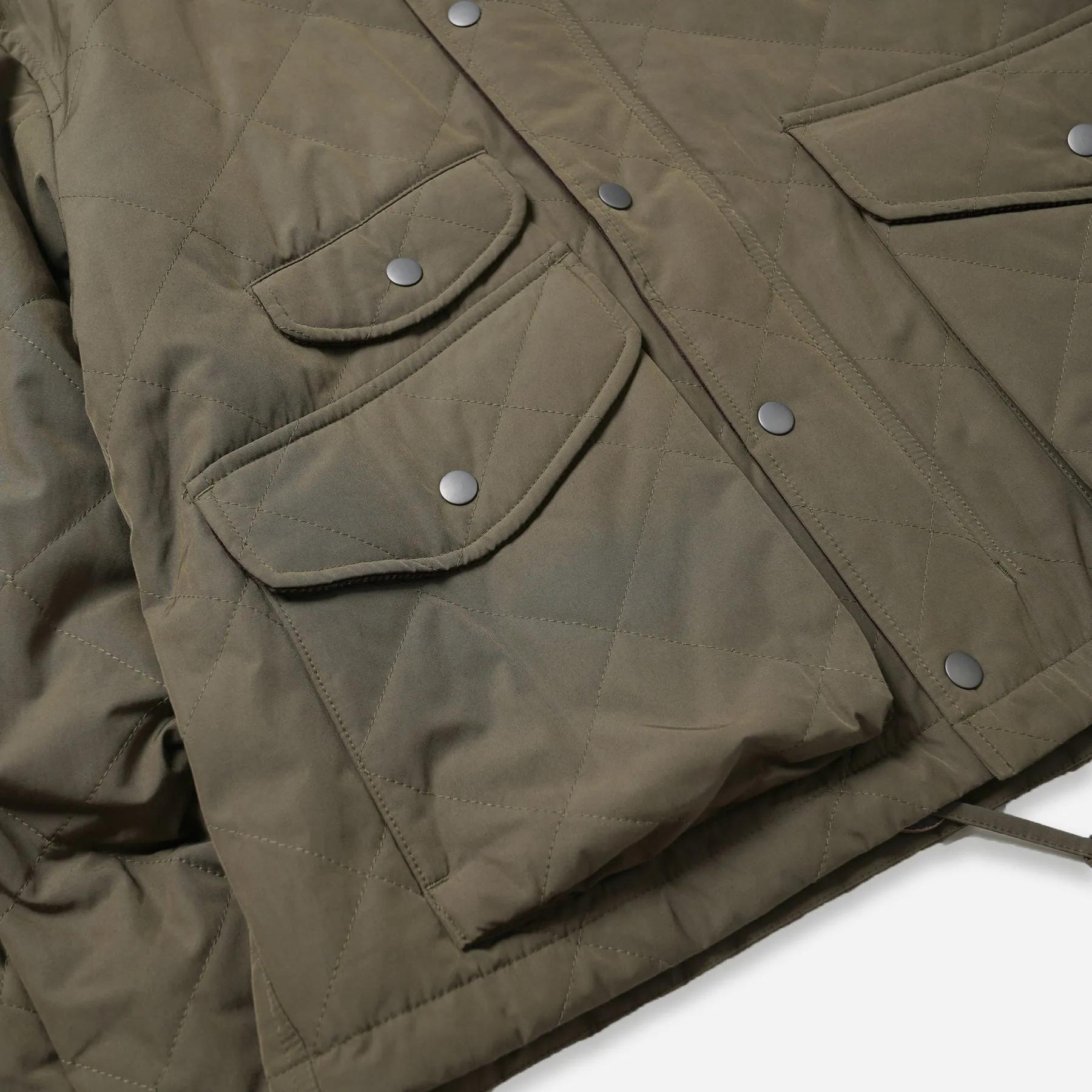 QUILTED HERITAGE HUNTING JACKET - OLIVE