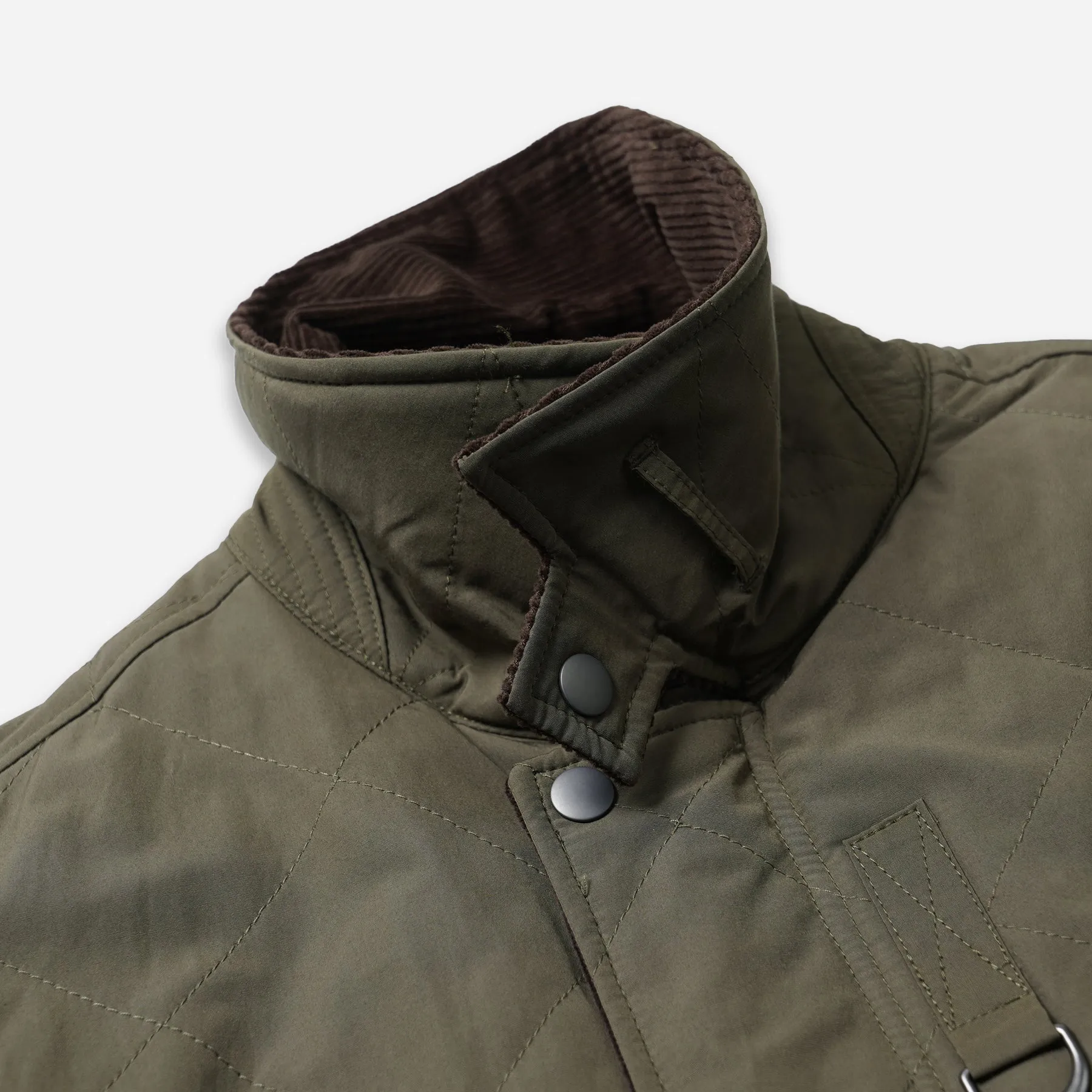 QUILTED HERITAGE HUNTING JACKET - OLIVE