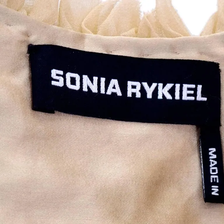 Rare Sonia Rykiel Ruffled Silk Cropped Jacket Small