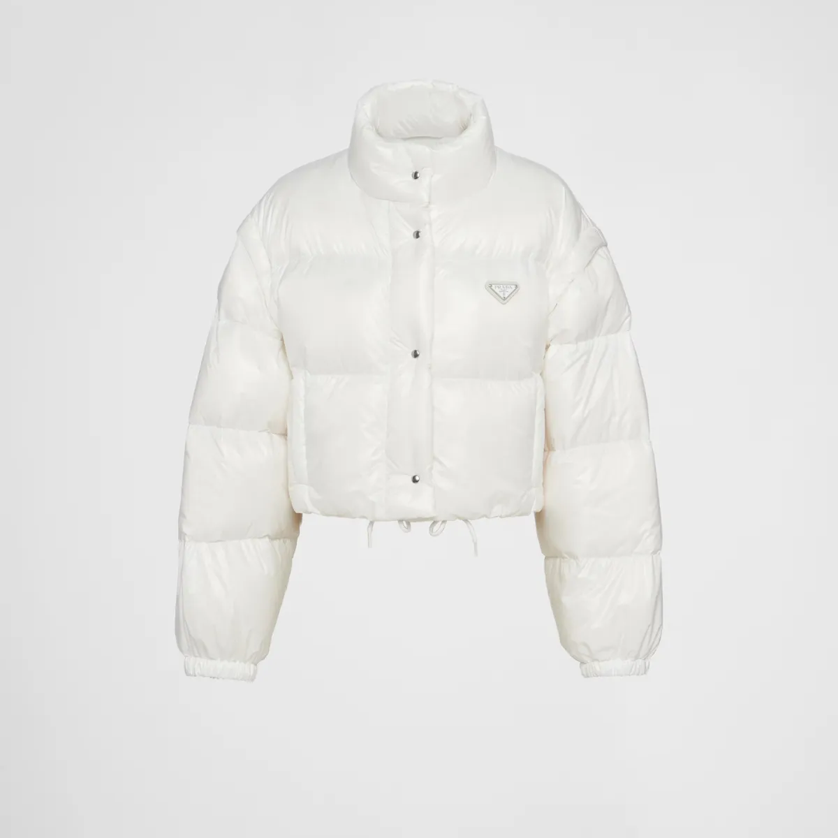 Re-Nylon cropped convertible down jacket