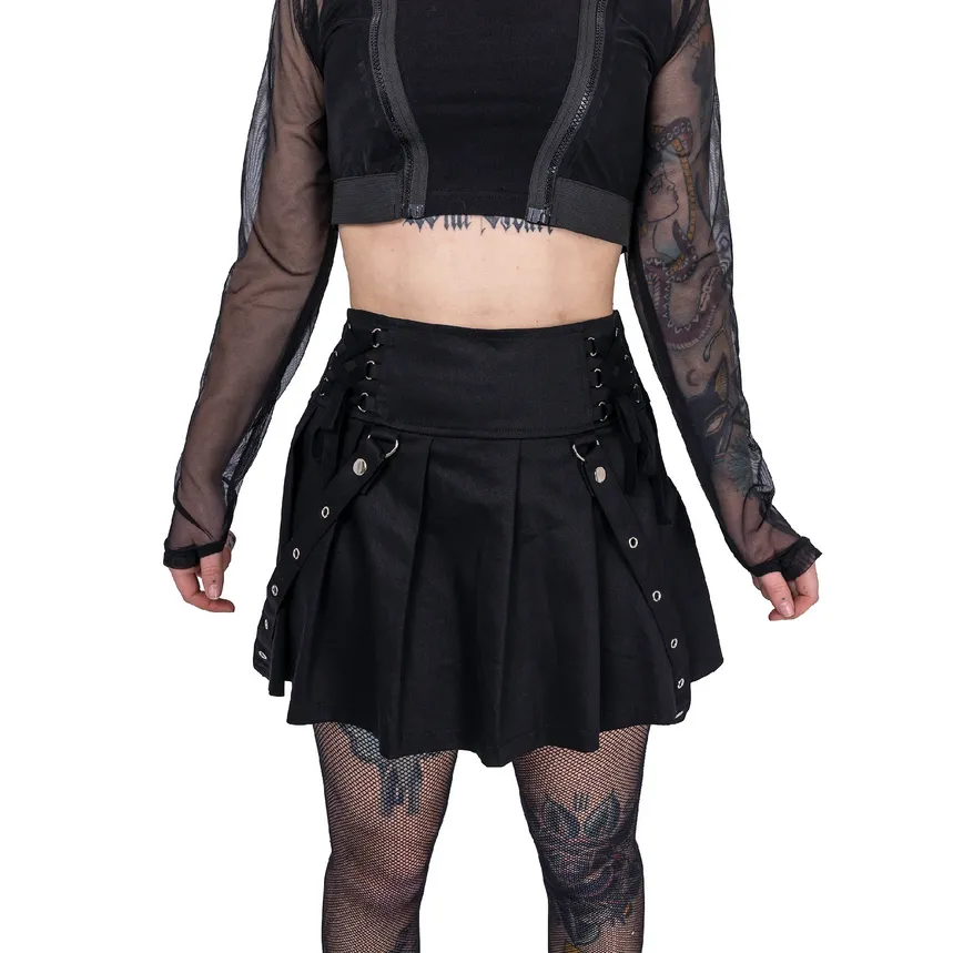 REBELLIOUS SKIRT - BLACK