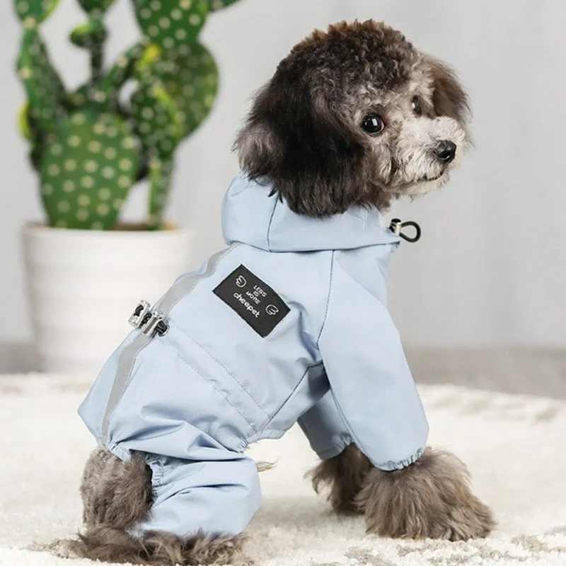 Reflective Warm Waterproof Dog Puppy Breathable Raincoat Jacket