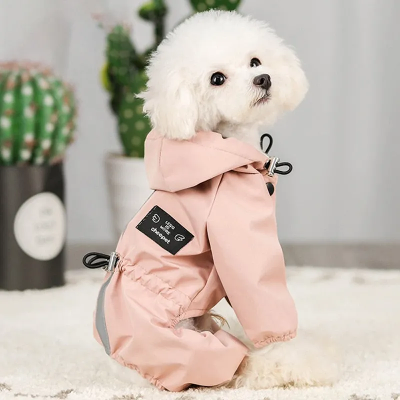 Reflective Warm Waterproof Dog Puppy Breathable Raincoat Jacket