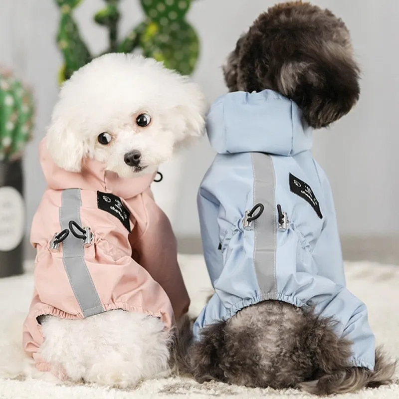 Reflective Warm Waterproof Dog Puppy Breathable Raincoat Jacket