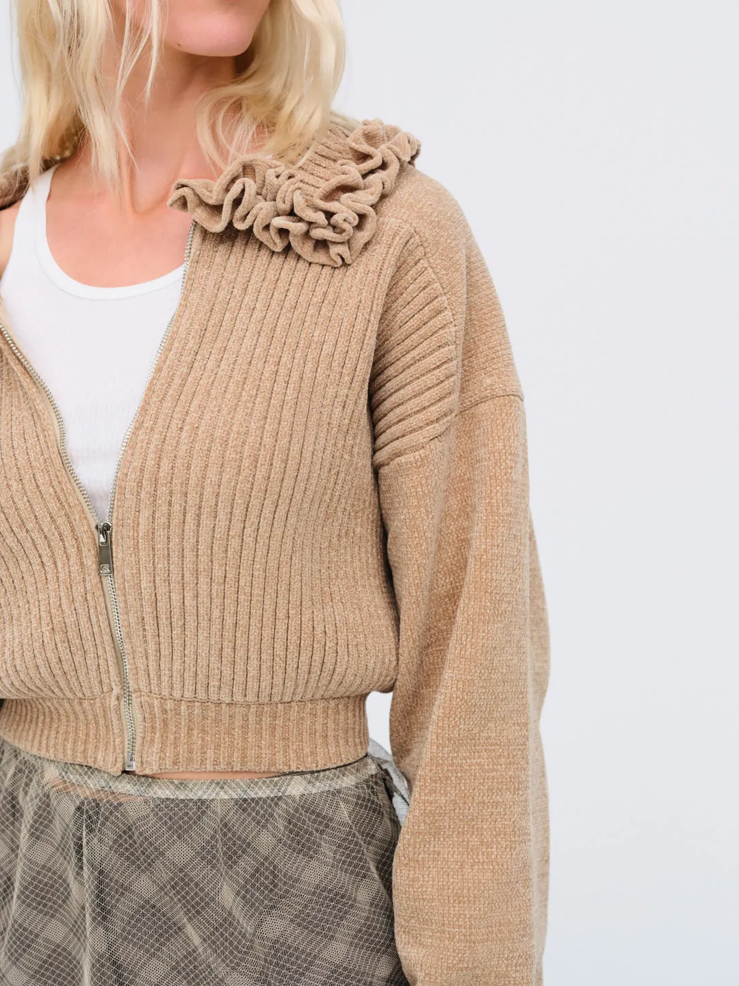 Rey Knit Jacket - Putty Brown