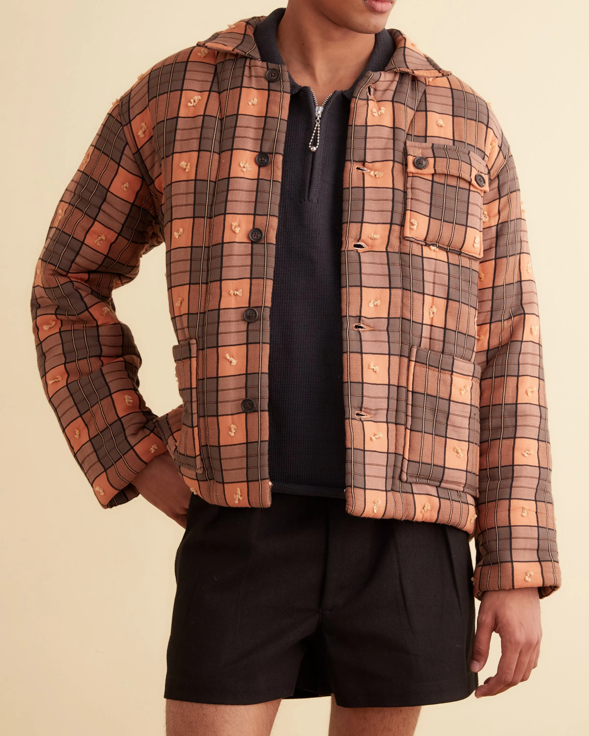 Russet Plaid Quilt Jacket