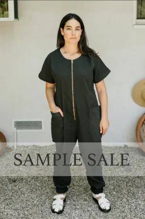 SAMPLE SALE | Together Zipper Jumpsuit - Black Forest