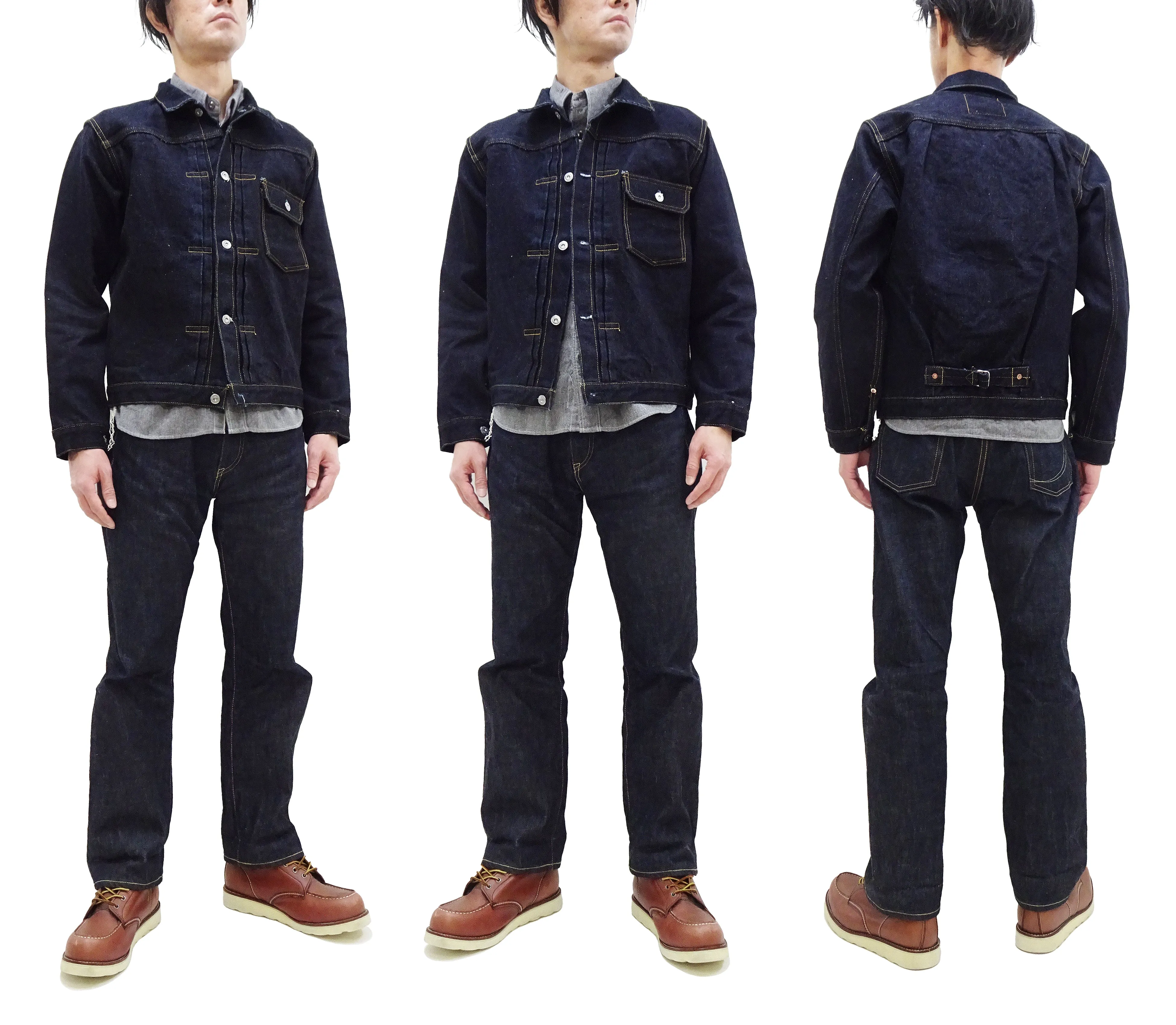 Samurai Jeans Denim Jacket Men's Type 1 Style 25 Oz. Denim Jean Jacket S551XX25oz-25th One-Wash