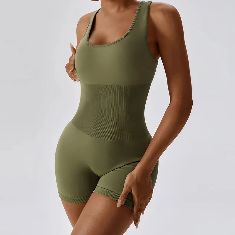 Seamless Jumpsuit Yoga Set