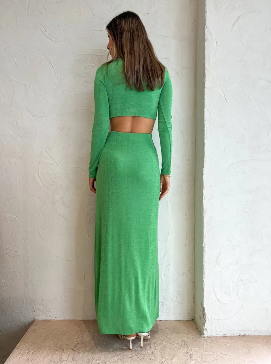 Significant Other Cali Long Sleeve Dress in Sea Green