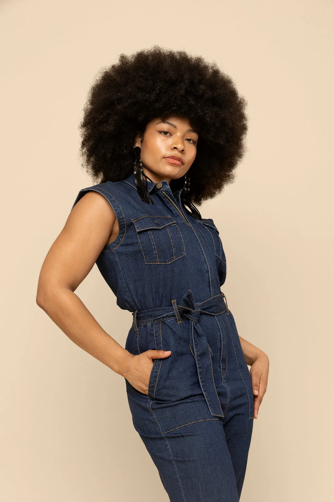 Sleeveless Denim Jumpsuit (Re-Mixed)