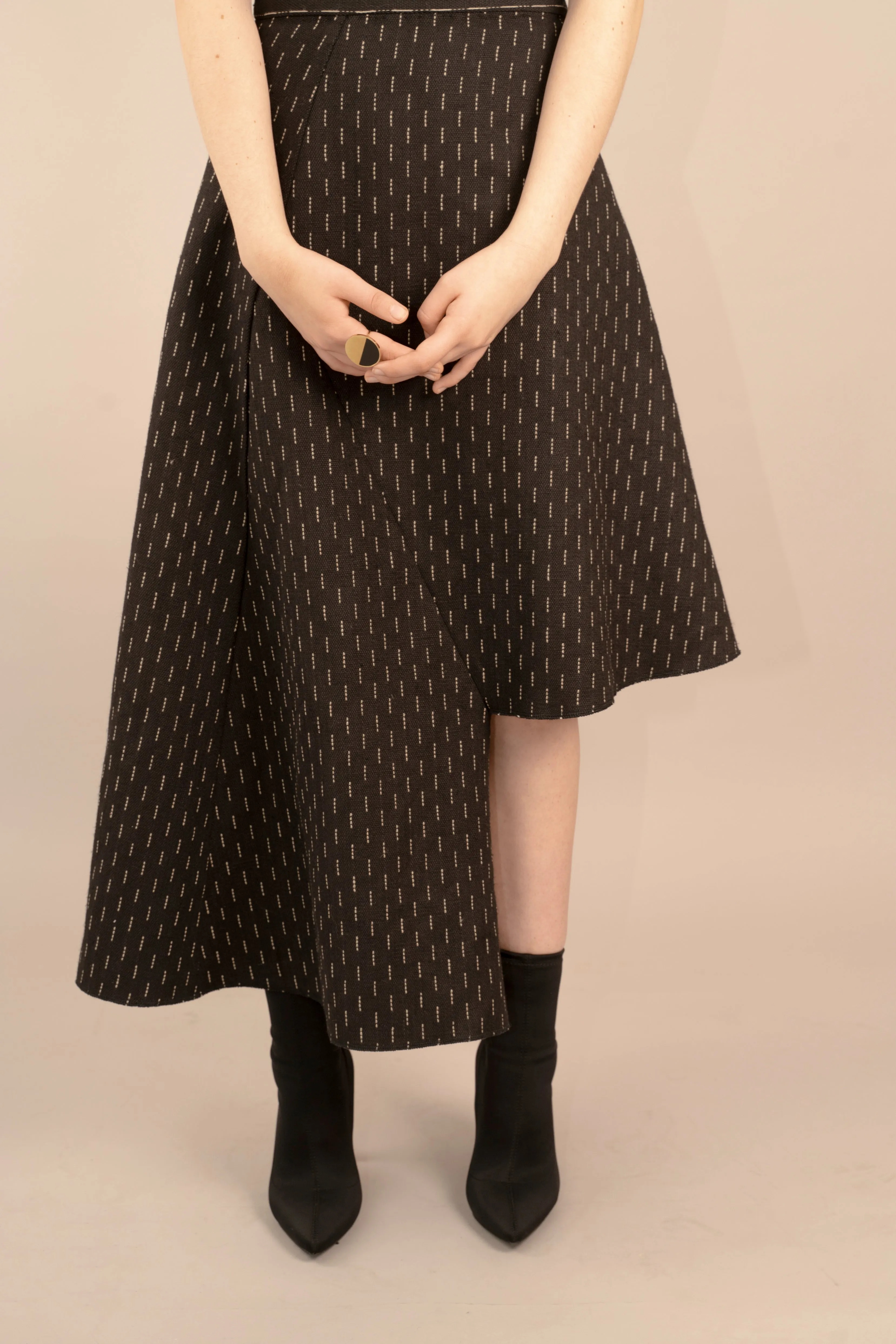 The Graphite Asymmetric Maxi Skirt