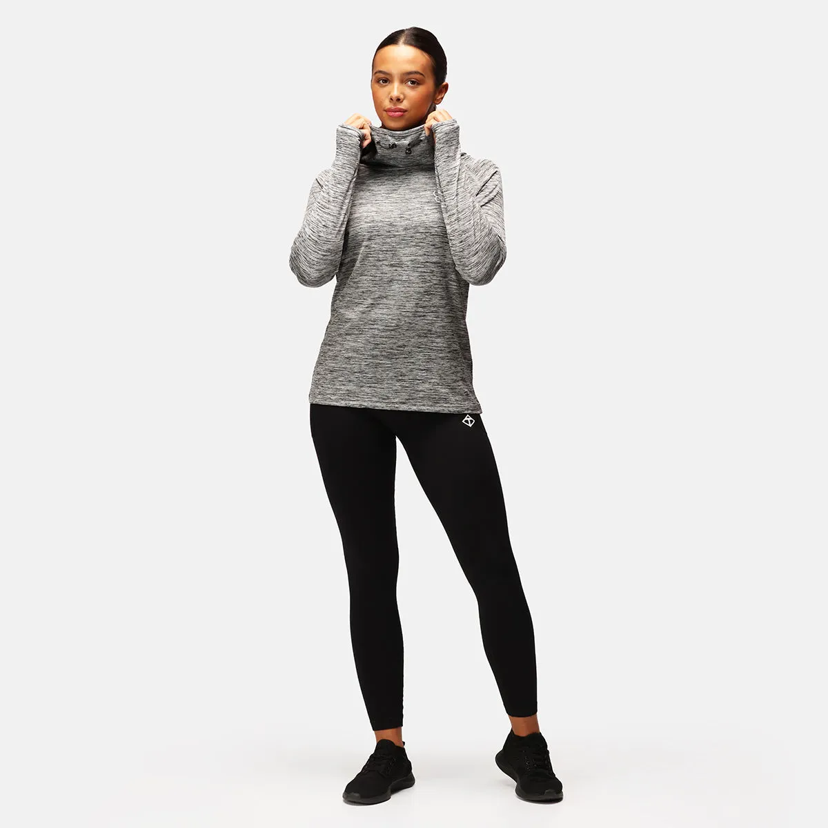 TKB Grey Cowl Neck Hoodie