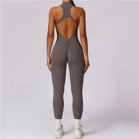 Trendy Yoga Hollow Out Jumpsuit