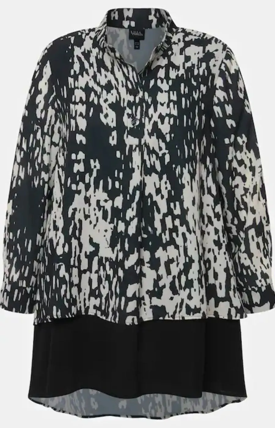 Ulla Popken Tunic in Monochrome Print