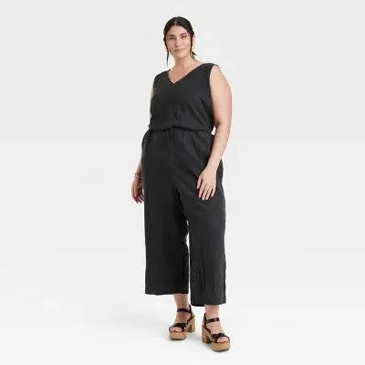 Universal Thread Women's Sleeveless Jumpsuit Casual Relaxed Wide Leg