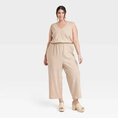 Universal Thread Women's Sleeveless Jumpsuit Casual Relaxed Wide Leg