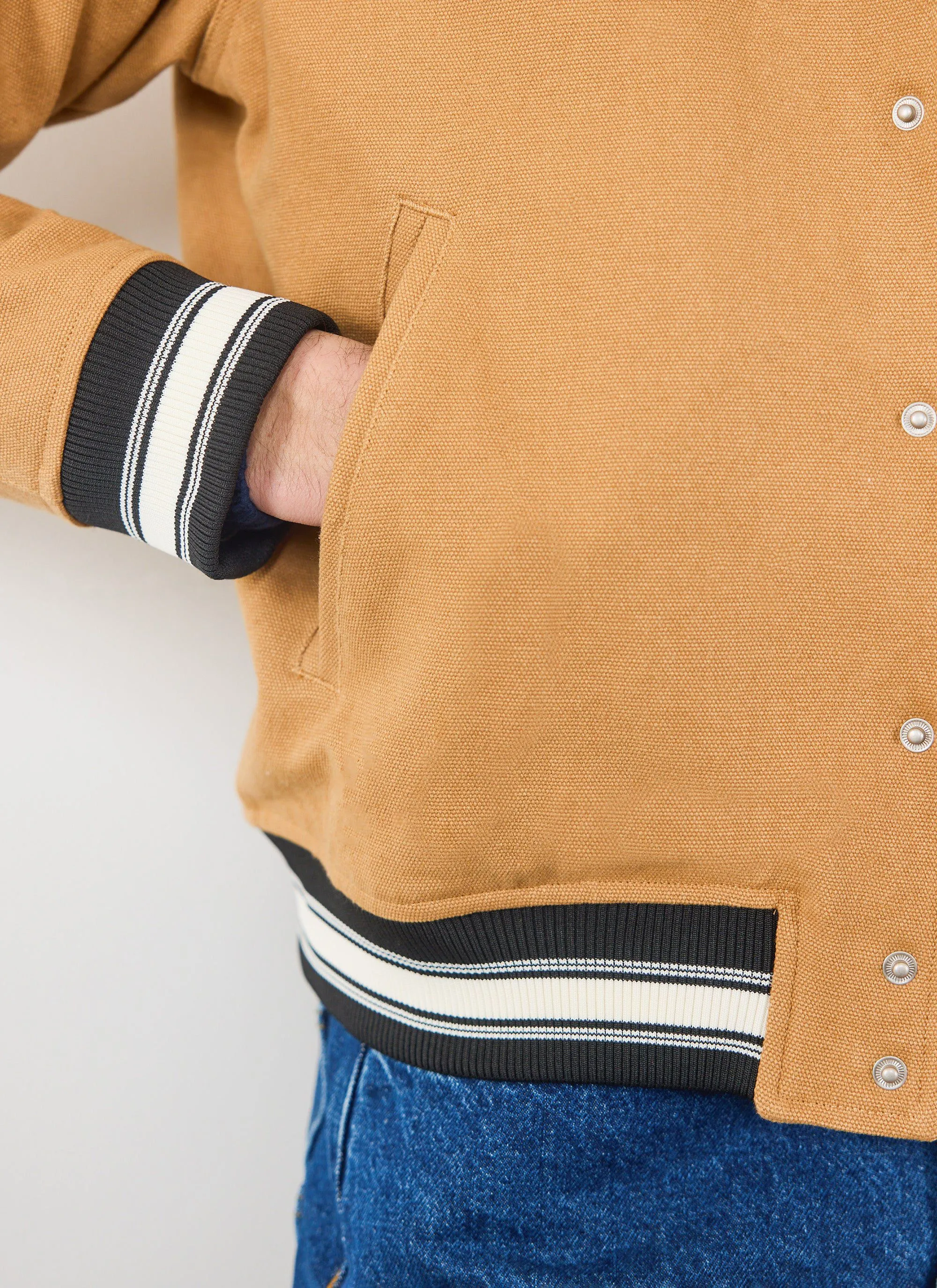 Varsity Bomber | Percival x Ilaria | Tan