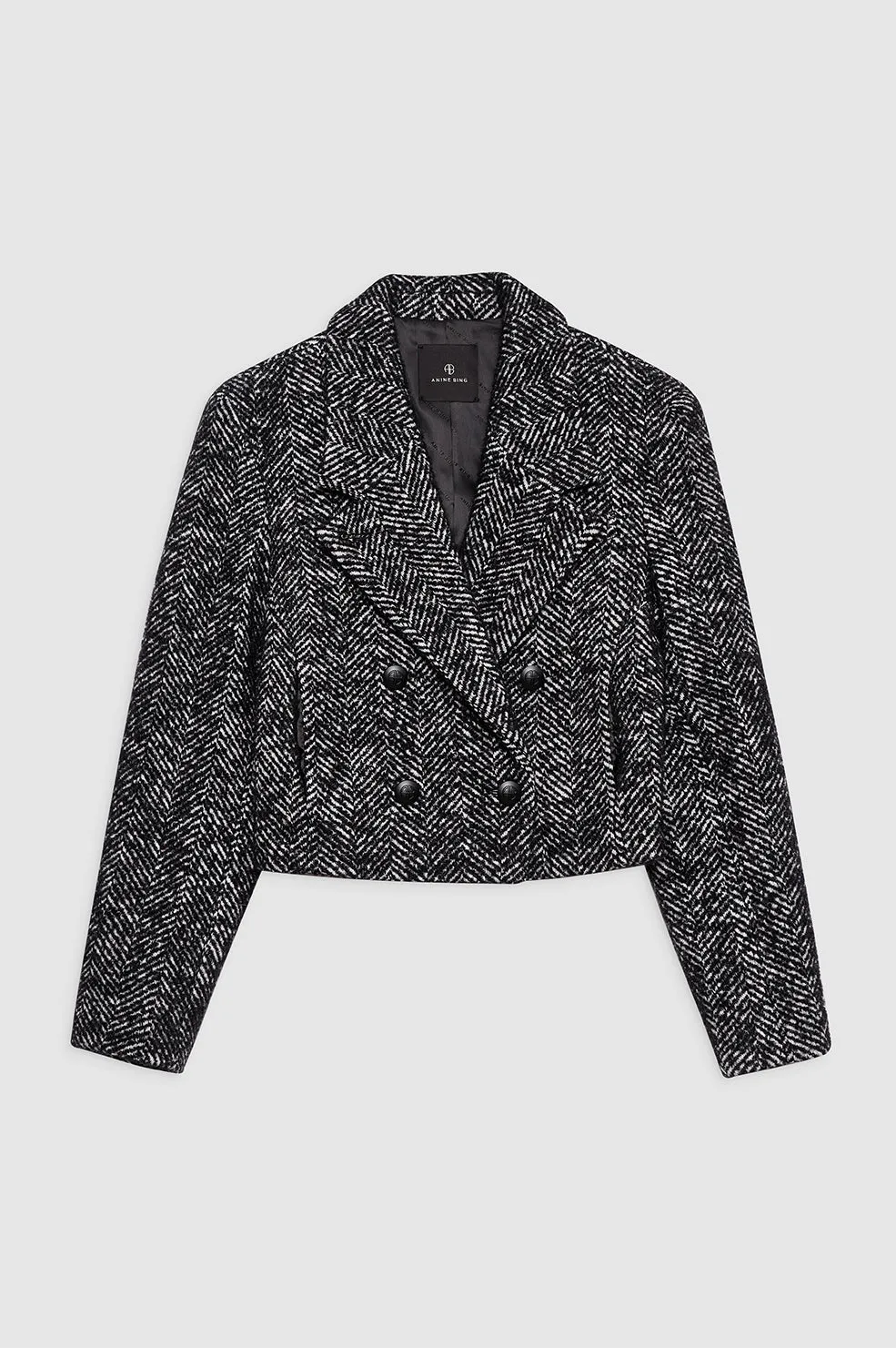 Vienna Blazer - Black and White Tweed