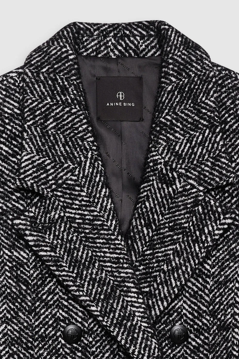 Vienna Blazer - Black and White Tweed