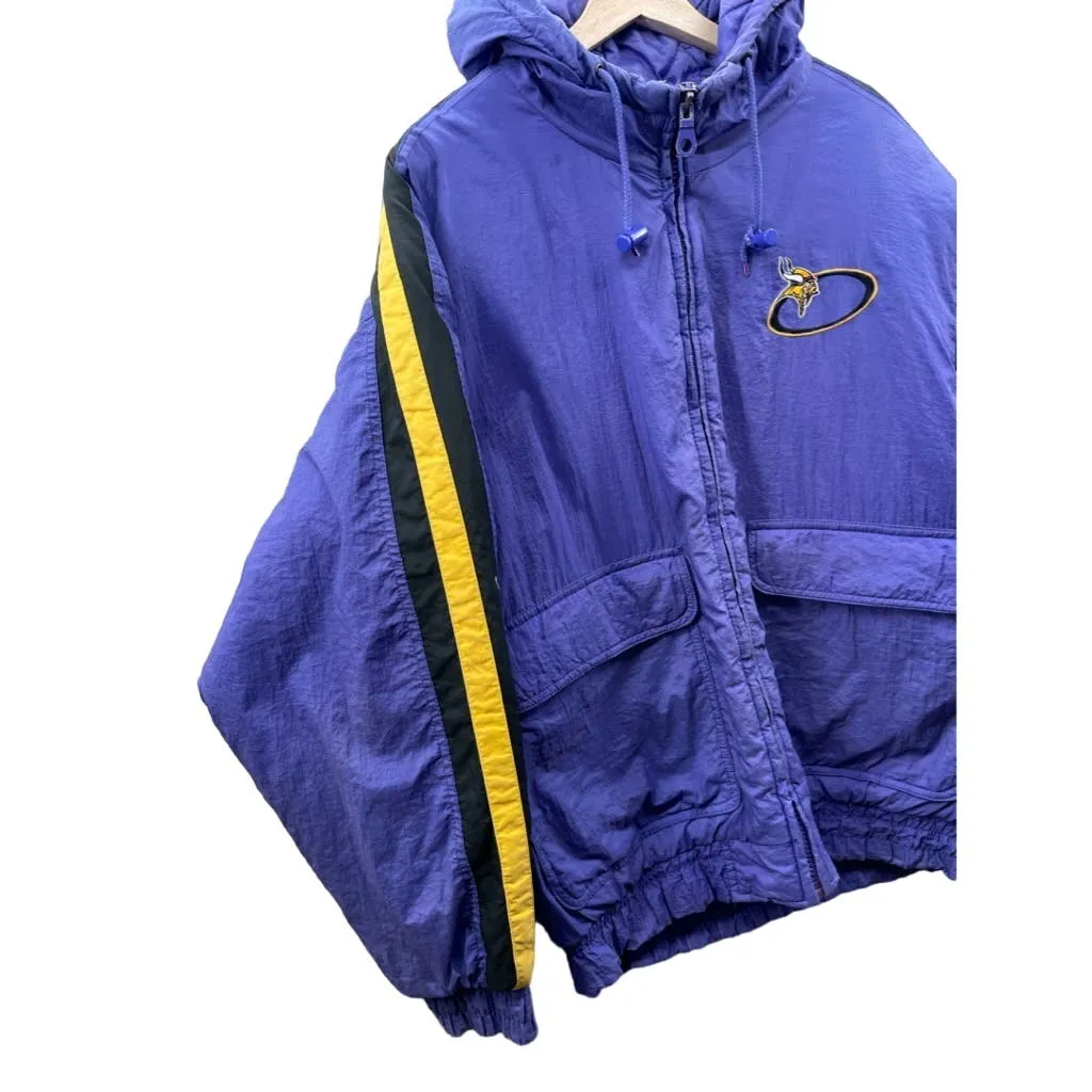 Vintage 1990's Logo Athletic Minnesota Vikings Quilted Puffer Jacket