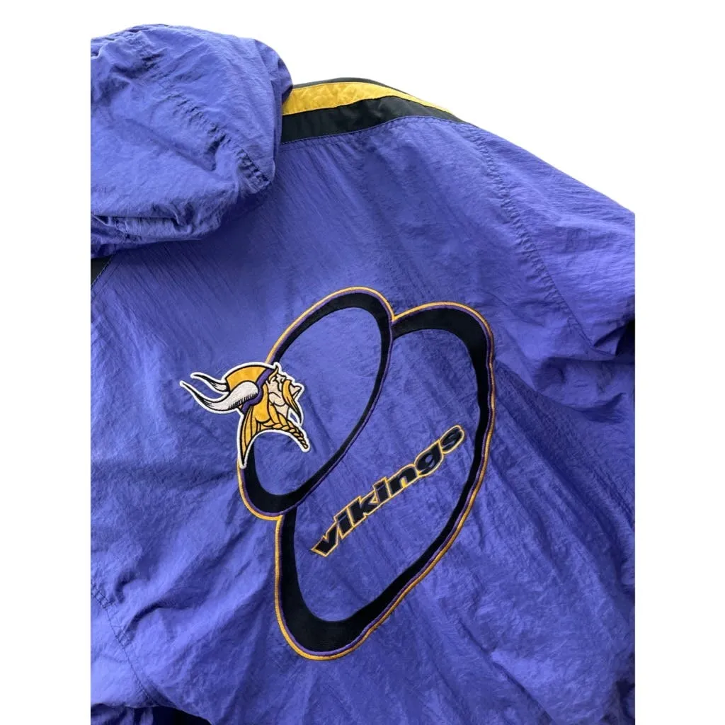 Vintage 1990's Logo Athletic Minnesota Vikings Quilted Puffer Jacket