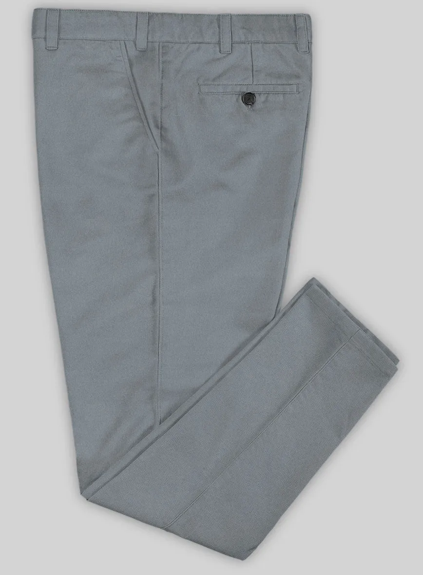 Washed Slate Blue Stretch Chino Pants