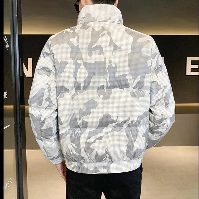 White Duck Down Filling Camo Parka