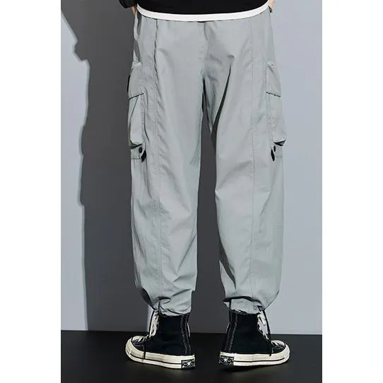 Wide Leg Elasticity Straight Leg Trendy Pocket Waterproof Versatile Cargo Pants