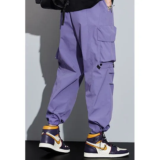 Wide Leg Elasticity Straight Leg Trendy Pocket Waterproof Versatile Cargo Pants