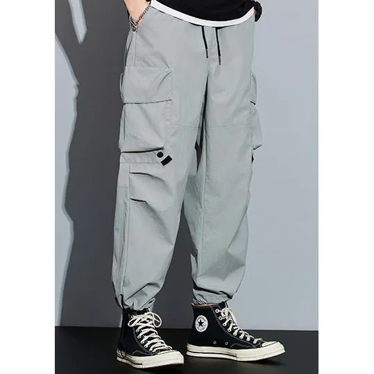 Wide Leg Elasticity Straight Leg Trendy Pocket Waterproof Versatile Cargo Pants