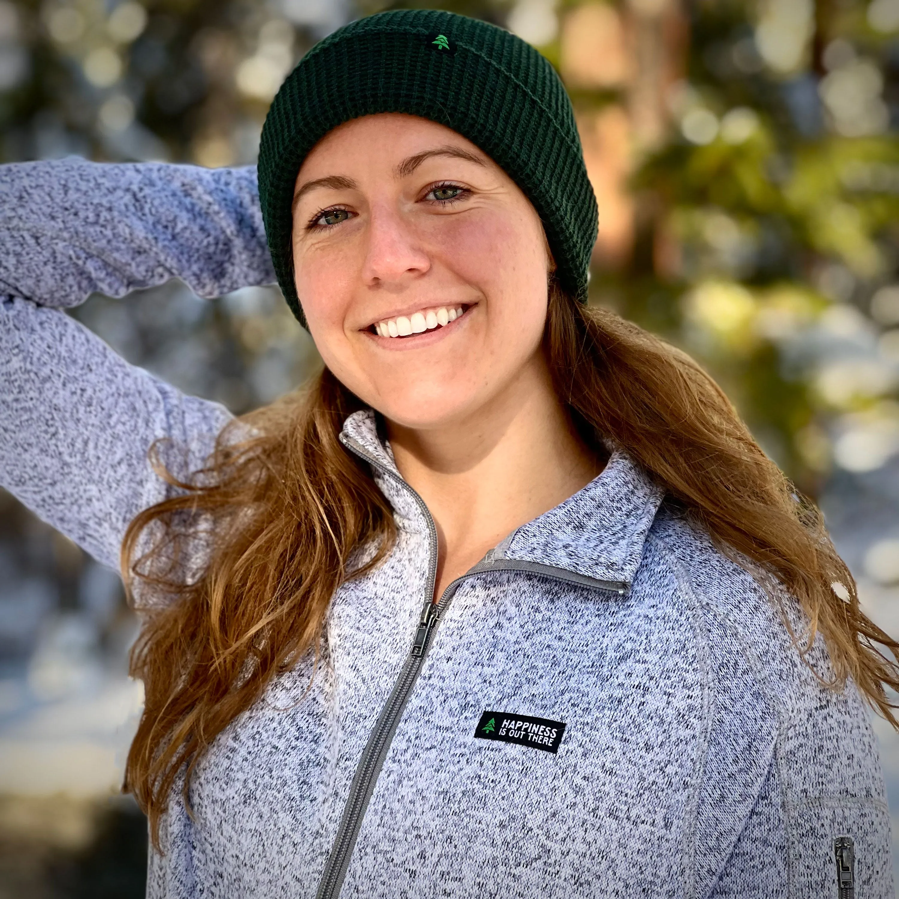 Women's Alpine Knit Full Zip Jacket w / Happiness Is Out There Label