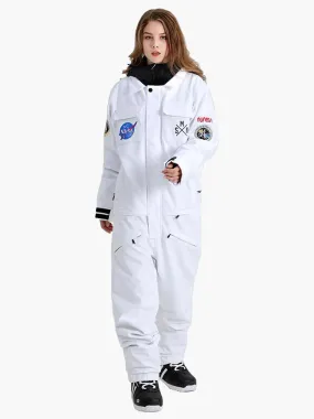 Women's Slope Star White One Piece Snowboard Suit Jumpsuit