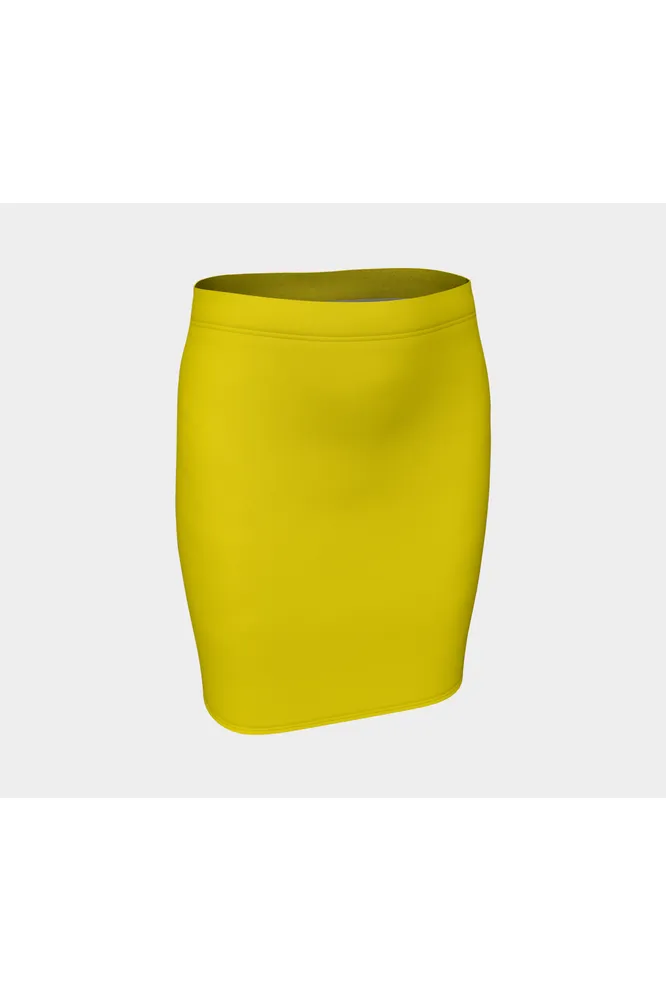 Yellow Fitted Skirt