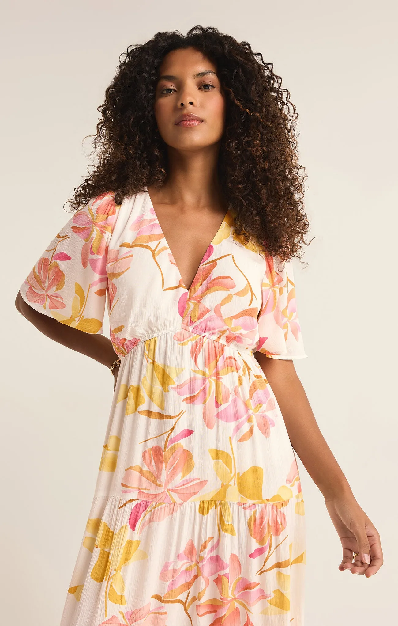 Z Supply Kat Golden Hour Floral Dress